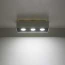 Minimalist white ceiling light 3 lights – Hesperis model