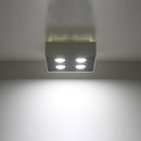 Minimalist square ceiling light 4 spots white – Model Asterion