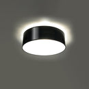 Ceiling light round black minimalist living room - Model Asterion