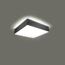 Minimalist Gray Square Ceiling Light for Living Room – Orphéane