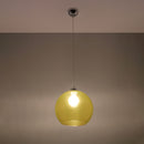Minimalist ochre glass globe pendant light – Solenya model