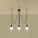 Minimalist black chandelier 3 lights – Arkenis model
