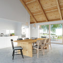 Suspension scandinave blanc bois naturel – modèle Norvaya