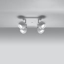 Plafonnier spots modernes blanc 4 feux – modèle Arionys