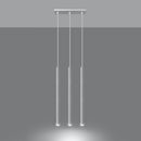 Suspension cylindrique métal blanc salon – modèle Asterion