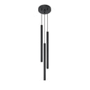 Suspension cylindre métal noir salon – Modèle Narelis