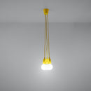 Minimalist yellow pendant light 3 lamps – Solerio model