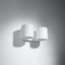 Modern white cylindrical wall light – Oréziane model