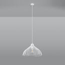 ホワイトスチール製インダストリアルペンダントライト(リビング)– Zyralisモデル