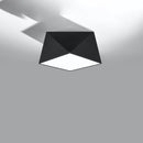 Plafonnier géométrique noir moderne salon – Modèle Noxaris