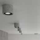 Minimalist gray concrete ceiling light for living room – Orsyn model
