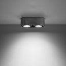 Minimalist gray concrete ceiling light – Varelios model