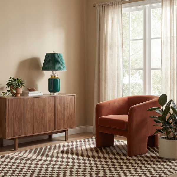 Lampe de Table Métallique Élégant Couleur Vert Émeraude – Emeraudia