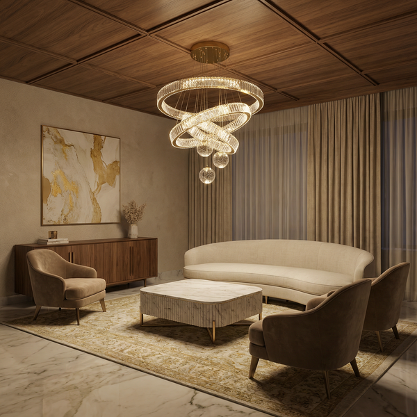 Lustre Cristal Moderne pour Salon et Salle à Manger – Cristarion