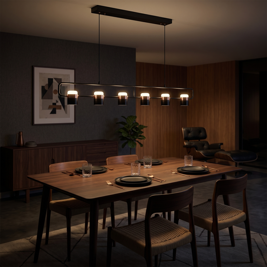 Suspension Métal Noir LED Design Moderne – Juriane