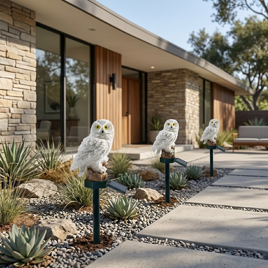 Lampe Solaire Extérieure en Forme de Hibou – Owlenza