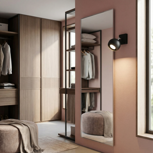 Modern adjustable black wall light – Noxaria model