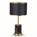 고급 패브릭과 클래식 골드 베이스의 나이트 램프 – Yliane