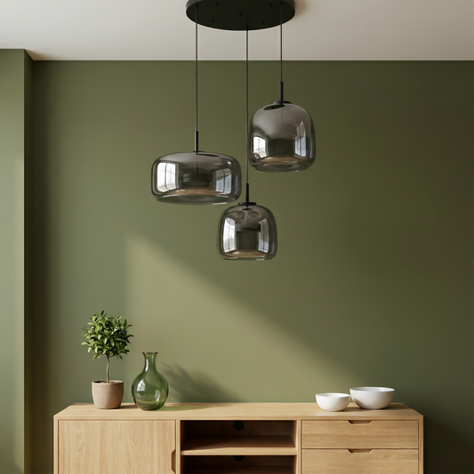 Suspension Grise Ambiance Contemporaine – Vetro