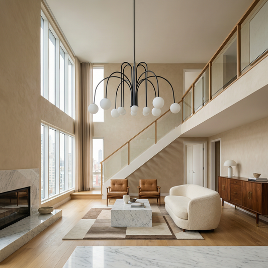 Lustre Haut de Gamme Élément Sculptural Style Méditerranéen – Forgiato