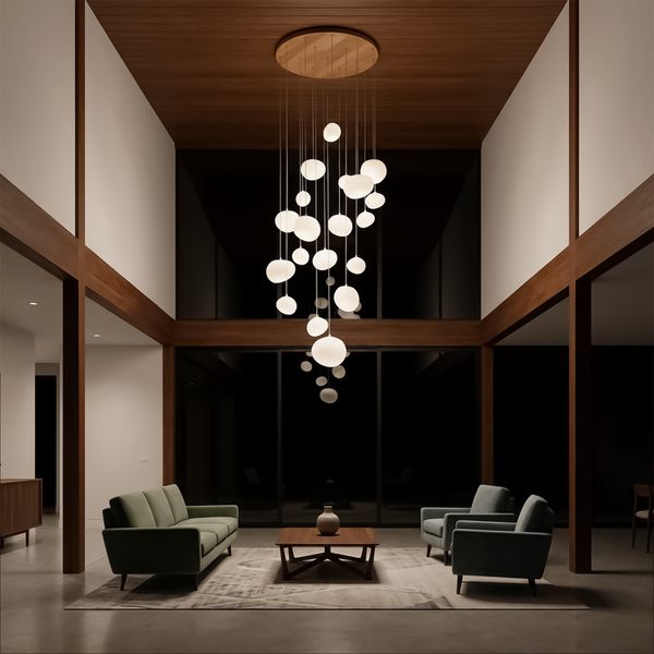 Lustre moderne en alliage pour salons et escaliers – Orialys
