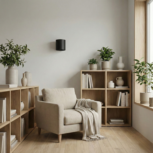 Applique murale noire minimaliste double flux – Orphéos