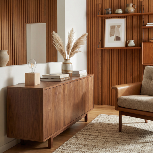 Lampe de bureau bois naturel minimaliste – Modèle Norvian