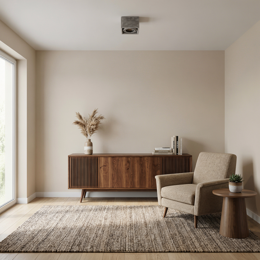 Plafonnier béton gris minimaliste – Modèle Arkanor