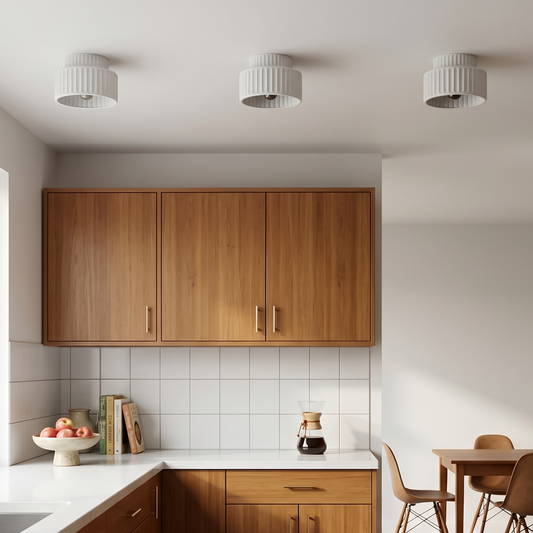 Plafonnier Minimaliste Crème pour Chambre – Crealuxa
