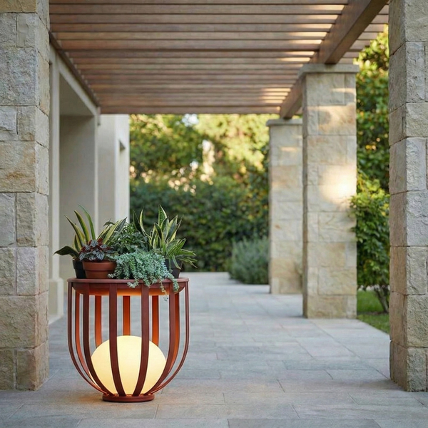 Lampadaire LED extérieur Lumine design géométrique aluminium - vue 3