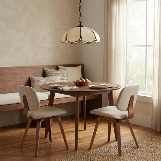 Suspension Tiffany en Verre Ambré Doré – Aurélise