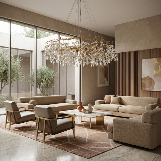 Lustre en Cristal Moderne pour Salon et Hôtels – Zeliora