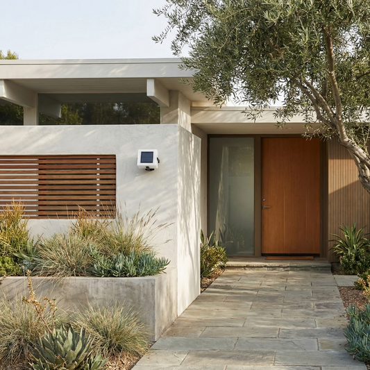 Lampe de Colonne Solaire en Acier Inoxydable pour Jardin – Solastuce