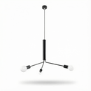 リビング用 インダストリアルなブラックシャンデリア 電球3個 – モデル Nerazio