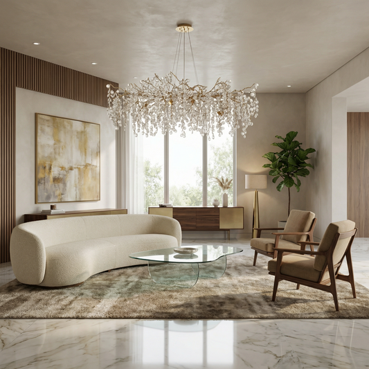 Lustre Cristal Moderne pour Salle à Manger – Crystalline