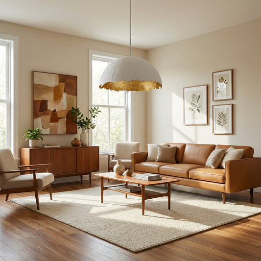 Suspension Art Déco Finition Chromée Design Audacieux – Lueur Écarlate