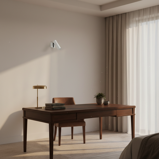 Applique murale minimaliste blanche orientable – Modèle Ardanis