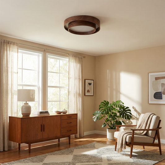 Plafonnier LED moderne en métal pour salon – Candelo