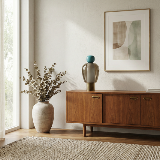 Lampe de bureau minimaliste en verre et aluminium – Artéline