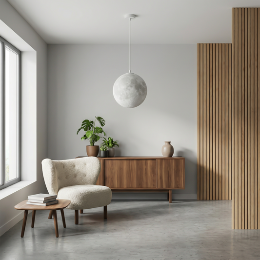 Suspension LED moderne en métal blanc – Moonéclat