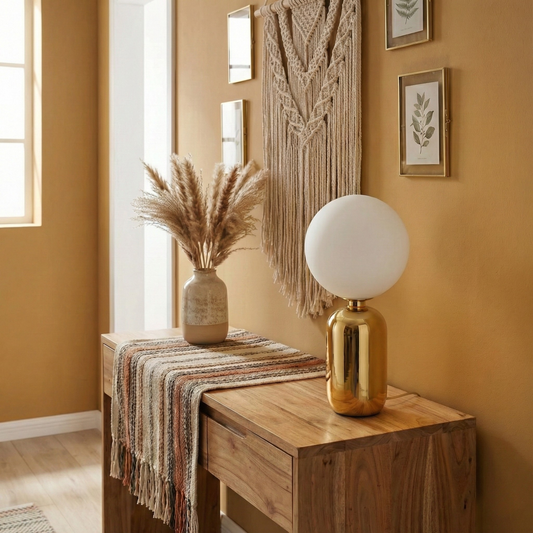 Lampe de Chevet Métal Verre Design Moderne – Pulsaris