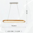 מנורת תלייה מעץ טבעי LED באווירה חמימה – Obscalis