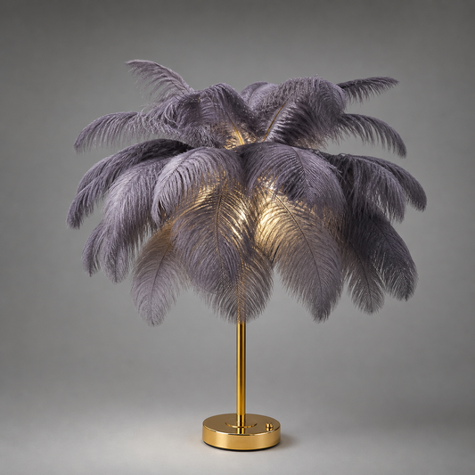 Decorative Feather Table Lamp Rechargeable – Spolverino