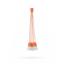 Minimalistische orangefarbene Hängeleuchte mit 5 Lichtern – Modèle AURELIOX