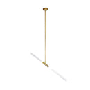 מנורת תלייה מתכת מוזהבת וזכוכית מט לחלל פנים יוקרתי – Astralis