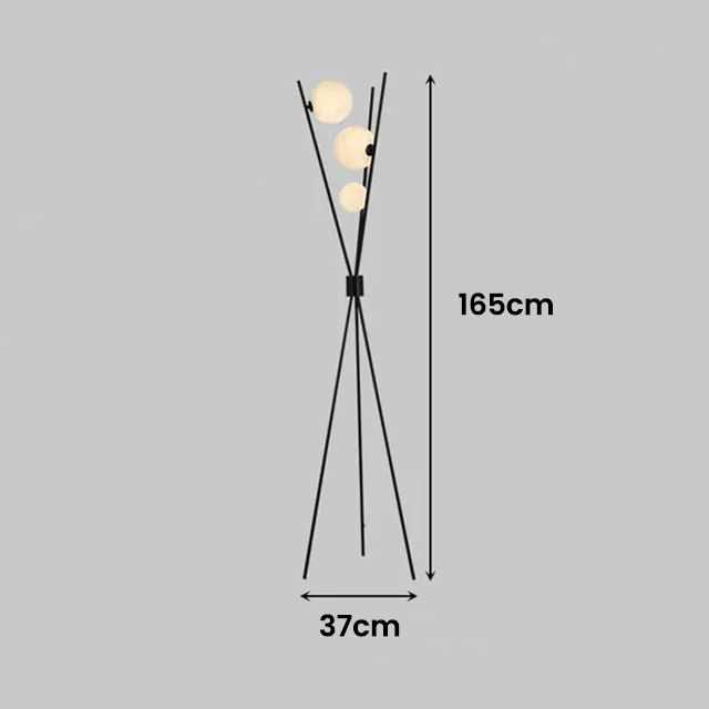 Versatile Floor Lamp with Transparent Glass Balls – Vera