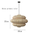 Wabi-Sabi style woven rattan pendant light for dining room – Naiadis