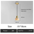 Minimalist copper pendant light for bedroom – Arionelle