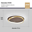 Plafonnier LED en bois de noyer pour chambre – Ciralu