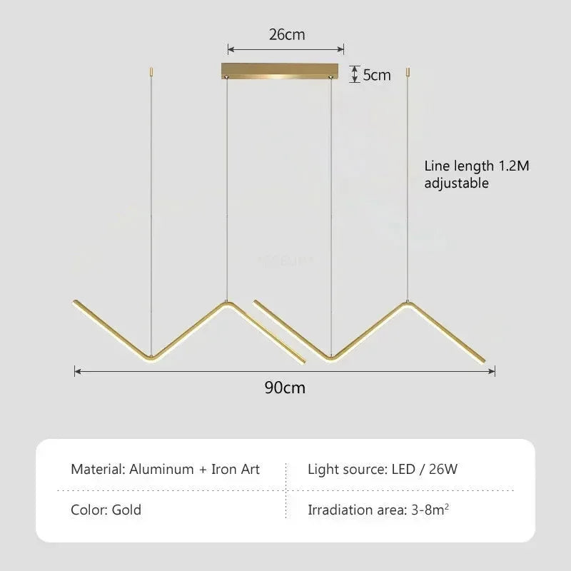 디밍 가능한 메탈·알루미늄 LED 펜던트 조명 – Khira